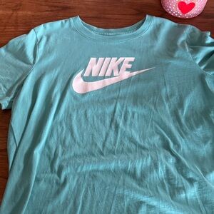 Nike Aqua Tee with White Logo